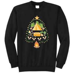 Christmas Tree Camping Christmas Xmas Gifts Men Women Tall Sweatshirt