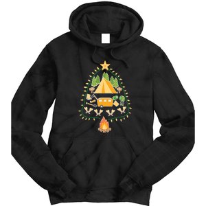 Christmas Tree Camping Christmas Xmas Gifts Men Women Tie Dye Hoodie