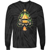 Christmas Tree Camping Christmas Xmas Gifts Men Women Tie-Dye Long Sleeve Shirt