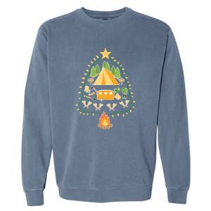 Christmas Tree Camping Christmas Xmas Gifts Men Women Garment-Dyed Sweatshirt