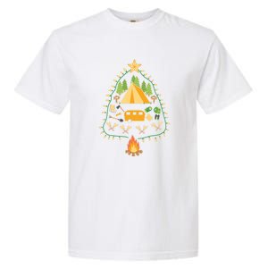 Christmas Tree Camping Christmas Xmas Gifts Men Women Garment-Dyed Heavyweight T-Shirt