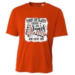 Christmas Tree Cake Torn Between Lookin Like A Snack Debbie Cooling Performance Crew T-Shirt