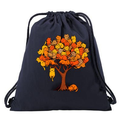 Cat Tree Drawstring Bag