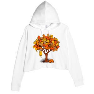 Cat Tree Crop Fleece Hoodie