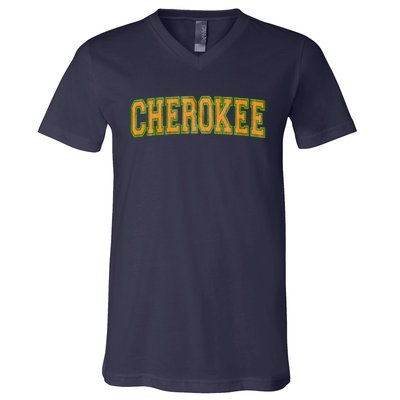 Cherokee Tribe Cherokee Nation Cherokee Varsity V-Neck T-Shirt