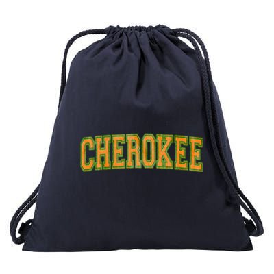 Cherokee Tribe Cherokee Nation Cherokee Varsity Drawstring Bag