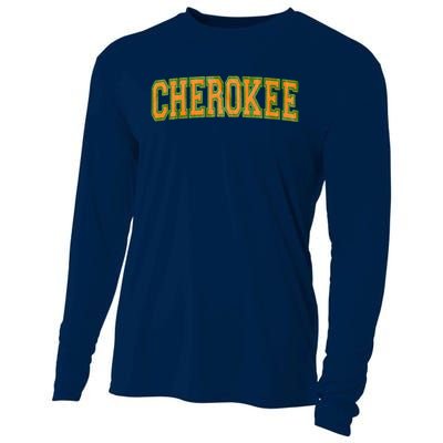 Cherokee Tribe Cherokee Nation Cherokee Varsity Cooling Performance Long Sleeve Crew