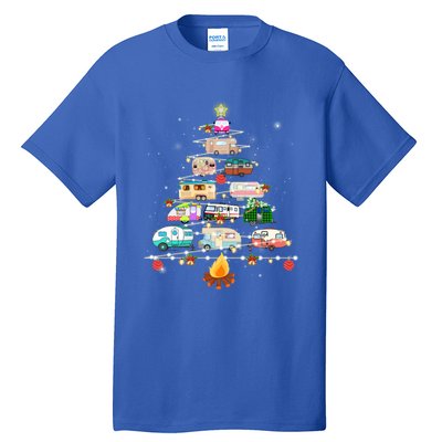 Christmas Tree Camper Vehicles Camping Rving Trailers Cute Gift Tall T-Shirt