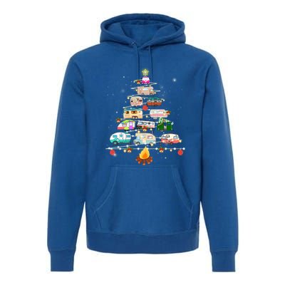 Christmas Tree Camper Vehicles Camping Rving Trailers Cute Gift Premium Hoodie