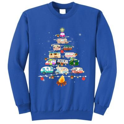 Christmas Tree Camper Vehicles Camping Rving Trailers Cute Gift Tall Sweatshirt