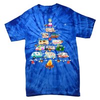 Christmas Tree Camper Vehicles Camping Rving Trailers Cute Gift Tie-Dye T-Shirt