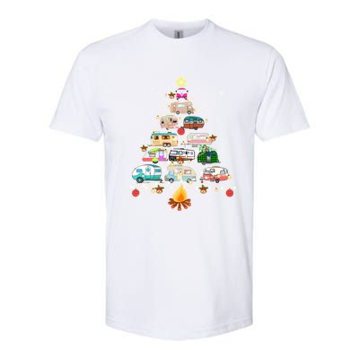 Christmas Tree Camper Vehicles Camping Rving Trailers Cute Gift Softstyle CVC T-Shirt