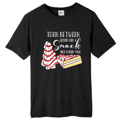 Christmas Tree Cake Torn Between Looking' Like a Snack  Tall Fusion ChromaSoft Performance T-Shirt