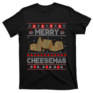 Cheese Tasting Christmas Merry Cheesemas Ugly T-Shirt