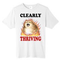 Clearly Thriving Cat Flame Funny Gift Tall Fusion ChromaSoft Performance T-Shirt