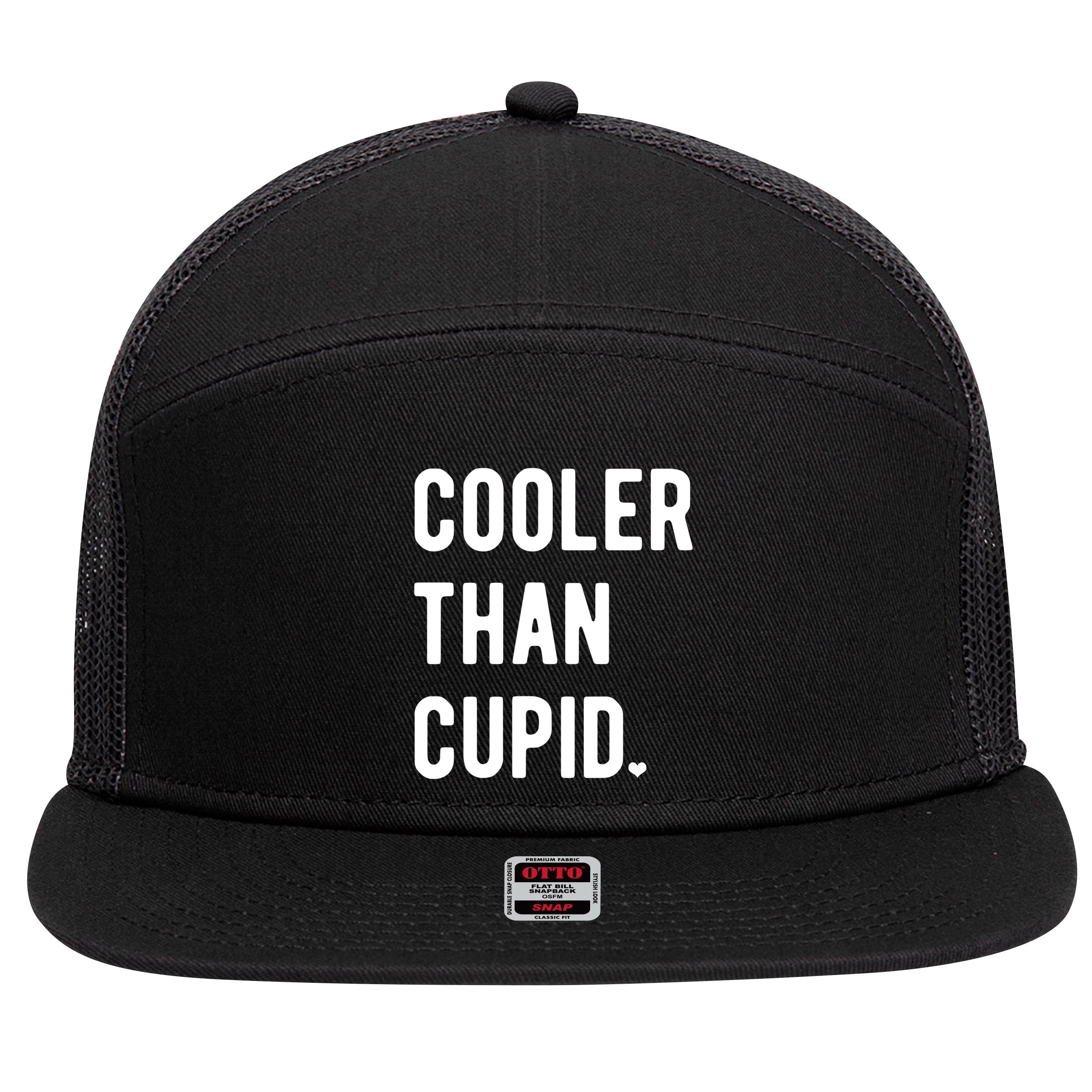 Cooler Than Cupid 7 Panel Mesh Trucker Snapback Hat