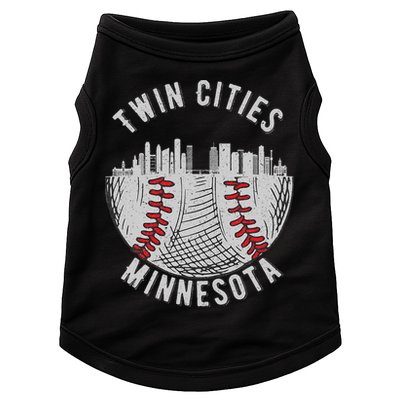 Cool Twin Cities Minnesota Mn Baseball Skyline Doggie Tank