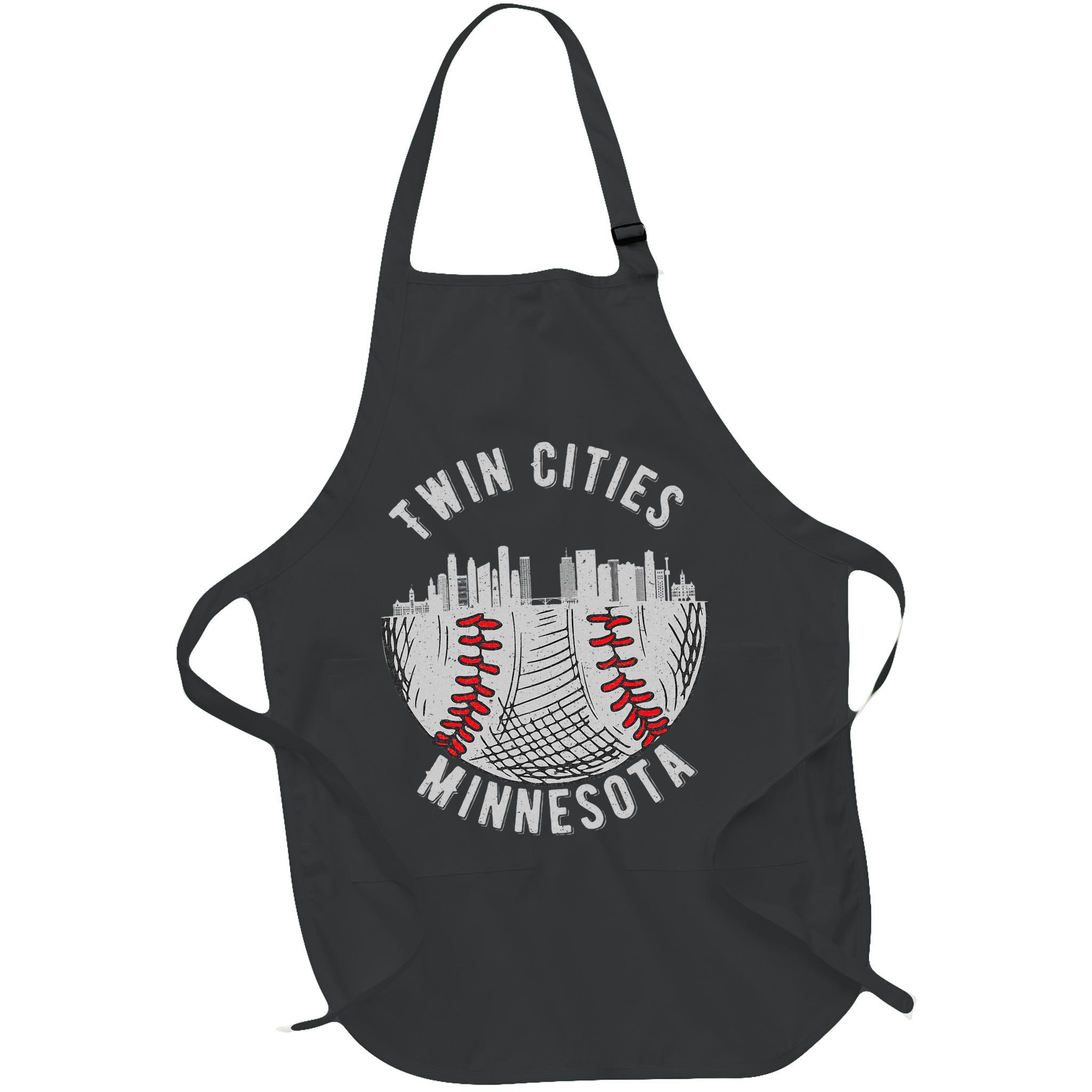 Cool Twin Cities Minnesota Mn Baseball Skyline Apron