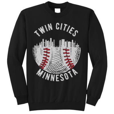Cool Twin Cities Minnesota Mn Baseball Skyline Sweatshirt