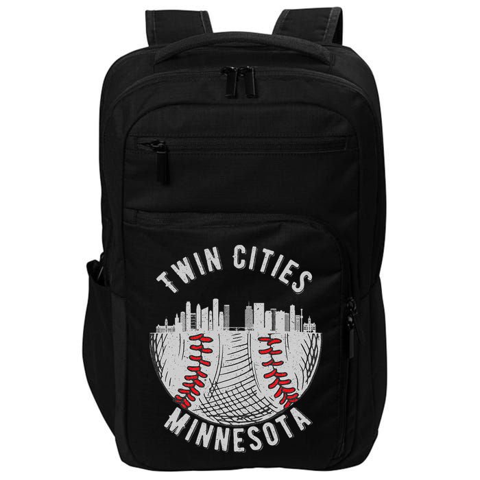 Cool Twin Cities Minnesota Mn Baseball Skyline Impact Tech Backpack