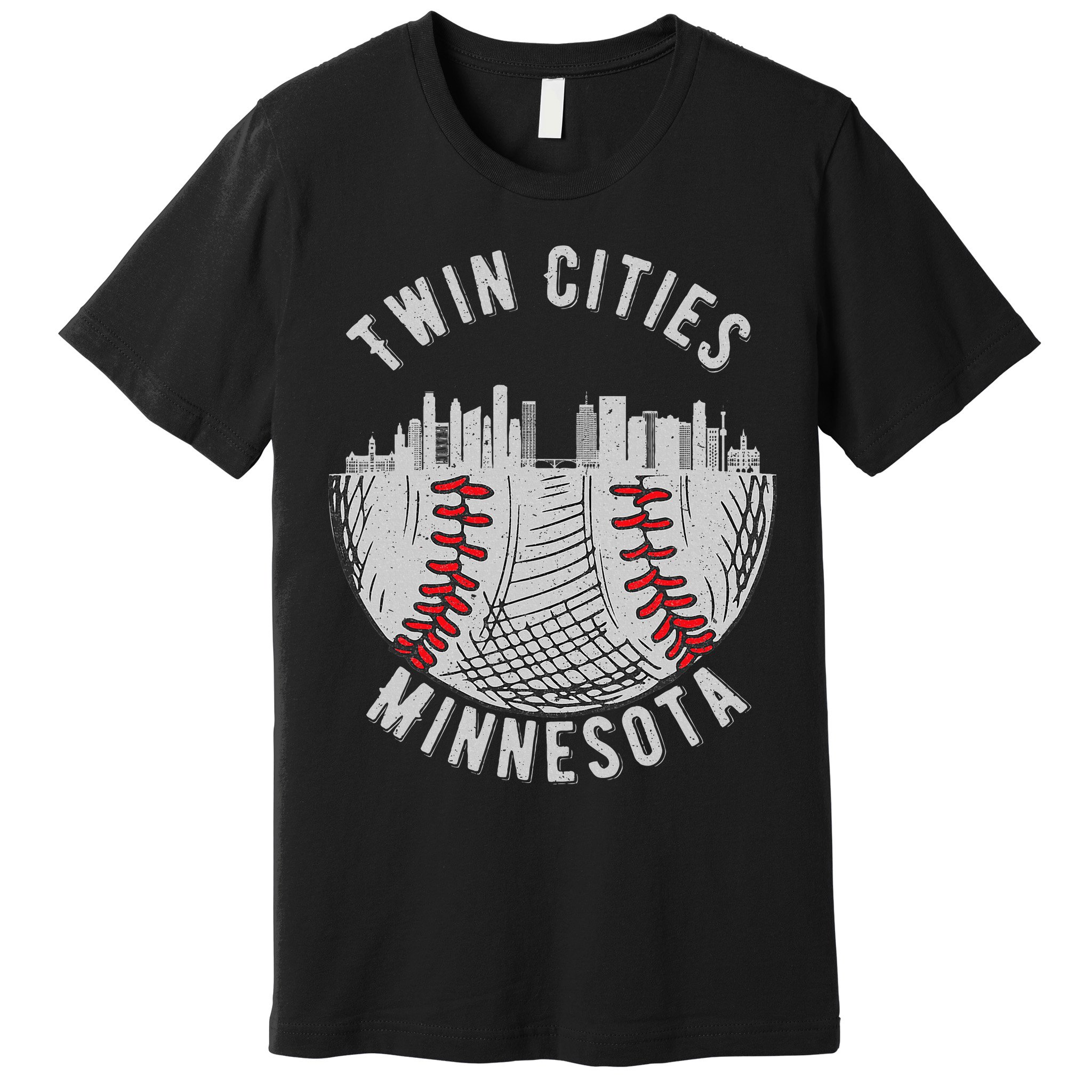 Cool Twin Cities Minnesota Mn Baseball Skyline Premium T-Shirt