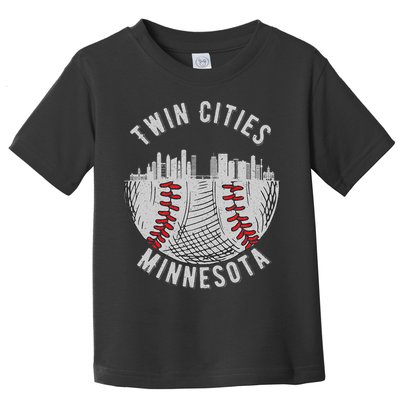 Cool Twin Cities Minnesota Mn Baseball Skyline Toddler T-Shirt
