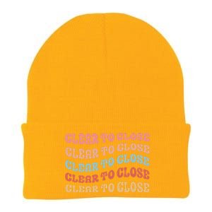 Clear To Close Mortgage Retro Bank Loan Officer Knit Cap Winter Beanie