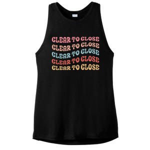 Clear To Close Mortgage Retro Bank Loan Officer Ladies PosiCharge Tri-Blend Wicking Tank