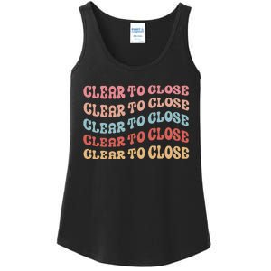 Clear To Close Mortgage Retro Bank Loan Officer Ladies Essential Tank