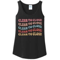 Clear To Close Mortgage Retro Bank Loan Officer Ladies Essential Tank