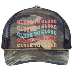 Clear To Close Mortgage Retro Bank Loan Officer Retro Rope Trucker Hat Cap