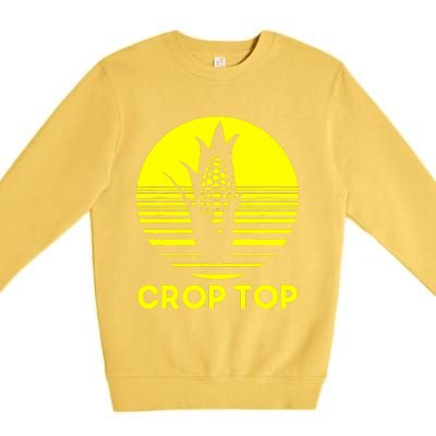 Crop Top Premium Crewneck Sweatshirt