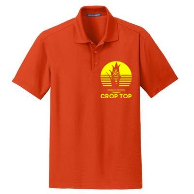 Crop Top Dry Zone Grid Polo