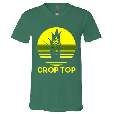 Crop Top V-Neck T-Shirt