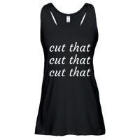 Cut That Cut That Cut That Funny Podcast Slogan Its Sunny Ladies Essential Flowy Tank