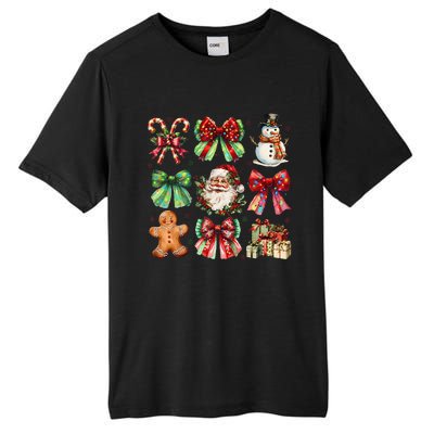 Christmas Tree Coquette Bow Snowman Santa Claus Tall Fusion ChromaSoft Performance T-Shirt