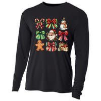 Christmas Tree Coquette Bow Snowman Santa Claus Cooling Performance Long Sleeve Crew