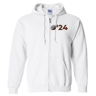 Coconut Tree Campaign Slogan 24 Kamala Statement Democrat Full Zip Hoodie