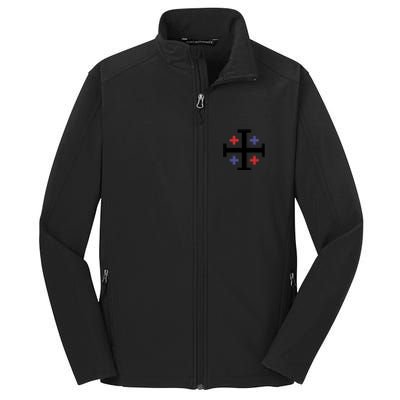 Cross TShirt. Christianity Shirt. Core Soft Shell Jacket