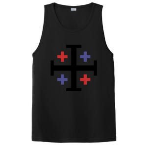 Cross TShirt. Christianity Shirt. PosiCharge Competitor Tank