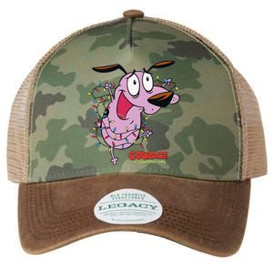 Courage The Cowardly Dog Christmas Lights Wrap Legacy Tie Dye Trucker Hat