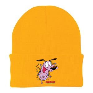 Courage The Cowardly Dog Christmas Lights Wrap Knit Cap Winter Beanie