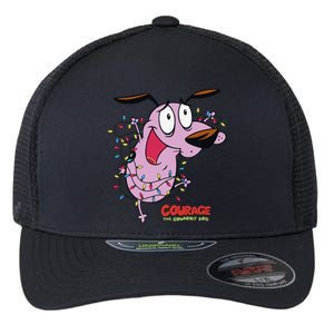 Courage The Cowardly Dog Christmas Lights Wrap Flexfit Unipanel Trucker Cap