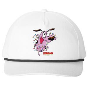 Courage The Cowardly Dog Christmas Lights Wrap Snapback Five-Panel Rope Hat