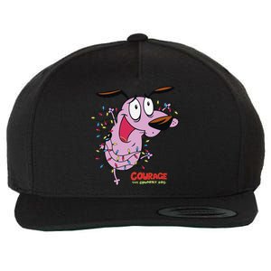 Courage The Cowardly Dog Christmas Lights Wrap Wool Snapback Cap