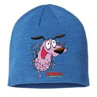 Courage The Cowardly Dog Christmas Lights Wrap Sustainable Beanie