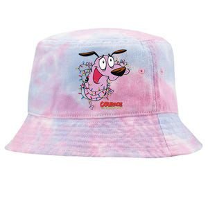 Courage The Cowardly Dog Christmas Lights Wrap Tie-Dyed Bucket Hat