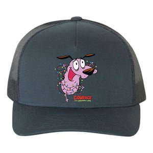 Courage The Cowardly Dog Christmas Lights Wrap Yupoong Adult 5-Panel Trucker Hat