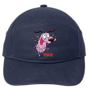 Courage The Cowardly Dog Christmas Lights Wrap 7-Panel Snapback Hat