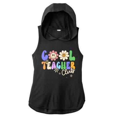 Cool Teacher Club Groovy Preschool Kindergarten Teacher Cool Gift Ladies PosiCharge Tri-Blend Wicking Draft Hoodie Tank